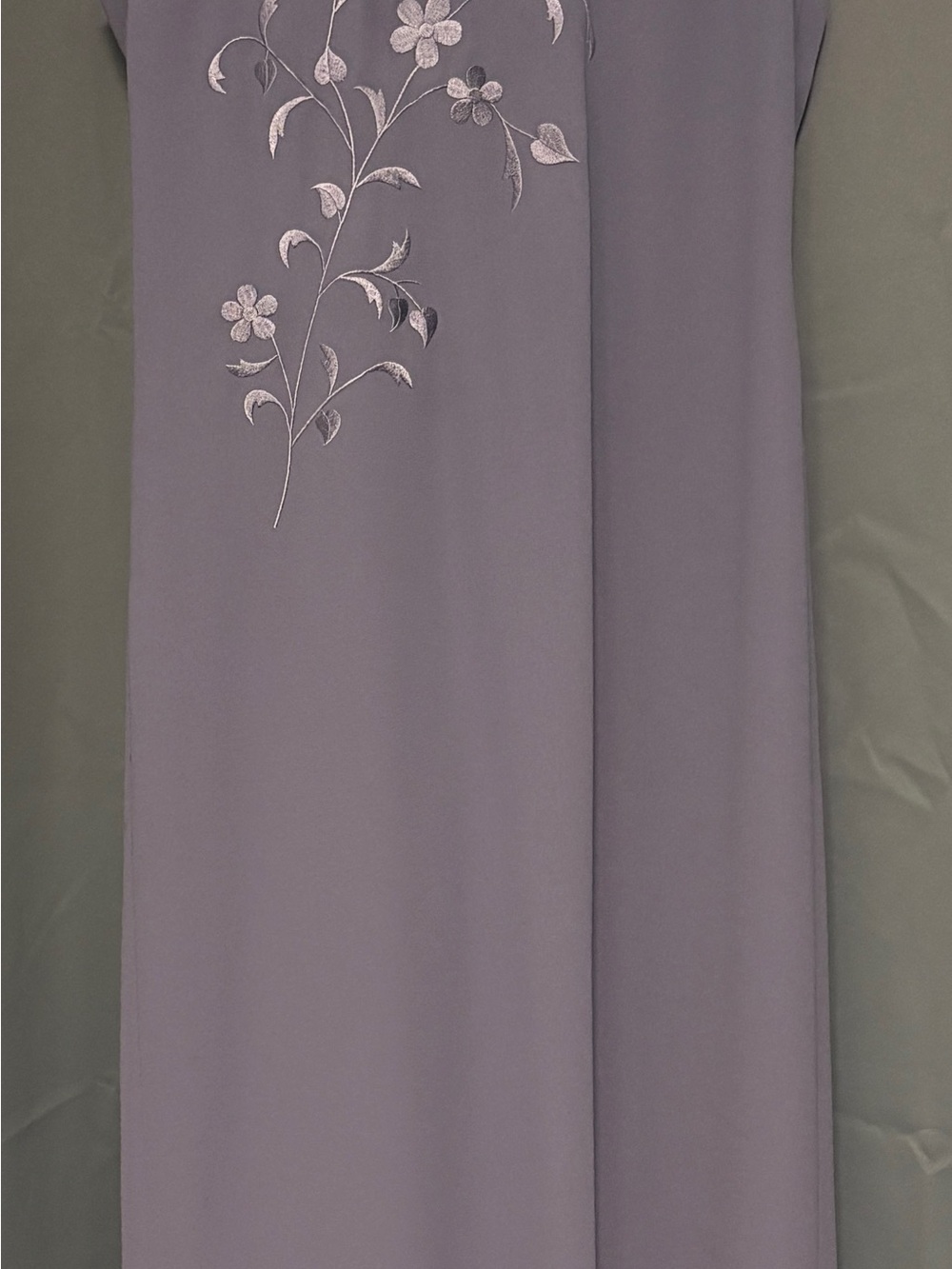 Jones New York Dusky Blue Sleeveless Embroidered Maxi Dress